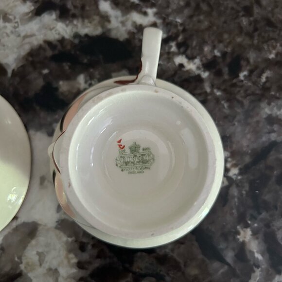 Vintage Set of 2 Staffordshire England Winking Tea Cups - Picture 6 of 10